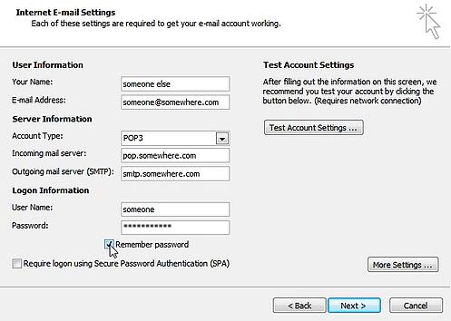 Outlook 2010 Email Account